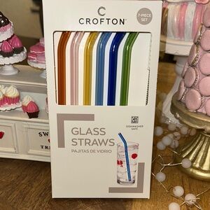 Croton Glass Straws Set - Rainbow Collection